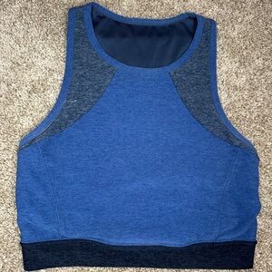 Blue Athletic Cropped Tank